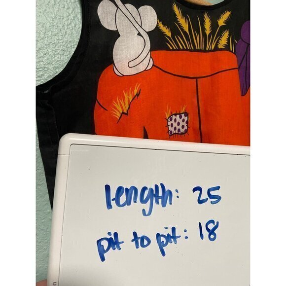 Vintage Unisex Scarecrow Orange and Black Tank Top Smock‎ One Size - Picture 4 of 4